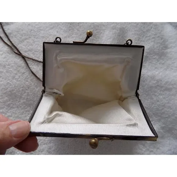 Beaded evening bag shoulder bag cream beads - Picture 6 of 7